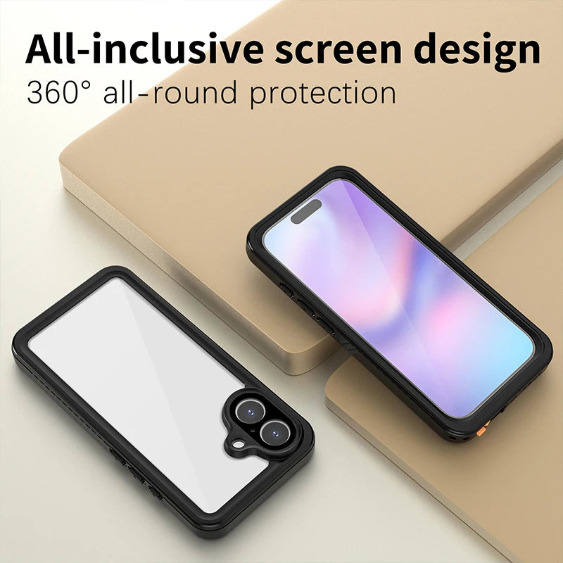 جراب هاتف Shellbox مقاوم للماء ومحسن لجهاز iPhone 17 Pro Max/17 AIR/16/15/14/13360 تغطية كاملة شهادة IP68
