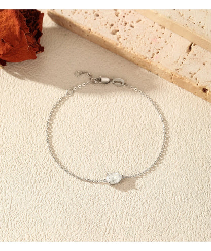 1CT Oval Moissanite Bracelet 925 Sterling Silver Trendy Temperament Link Chain Bracelet For Women Fine Jewelry