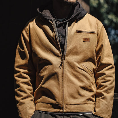 Vintage Detroit Hunting Jackets Men J001 Turn-down Collar Coats Heavyweight Cotton Jacket Multi-Pocket Casual Clothes