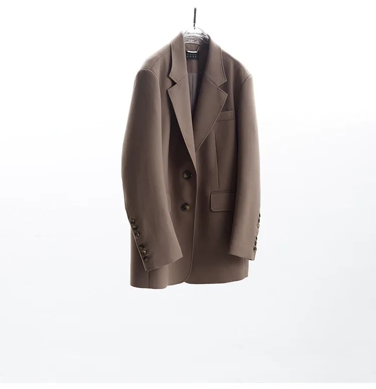 A Must-Have for Commuting~ 2026 Spring Women's Plus-Size Casual Blazer with Shoulder Pads, Oversized Loose Fit with a High-End Feel