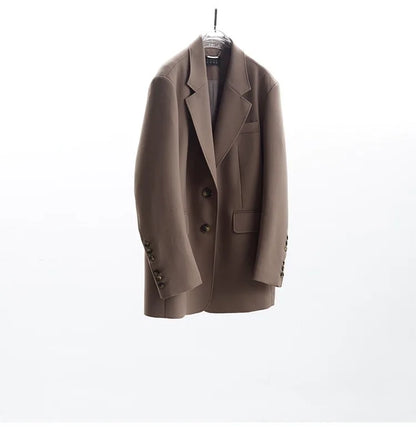 A Must-Have for Commuting~ 2026 Spring Women's Plus-Size Casual Blazer with Shoulder Pads, Oversized Loose Fit with a High-End Feel