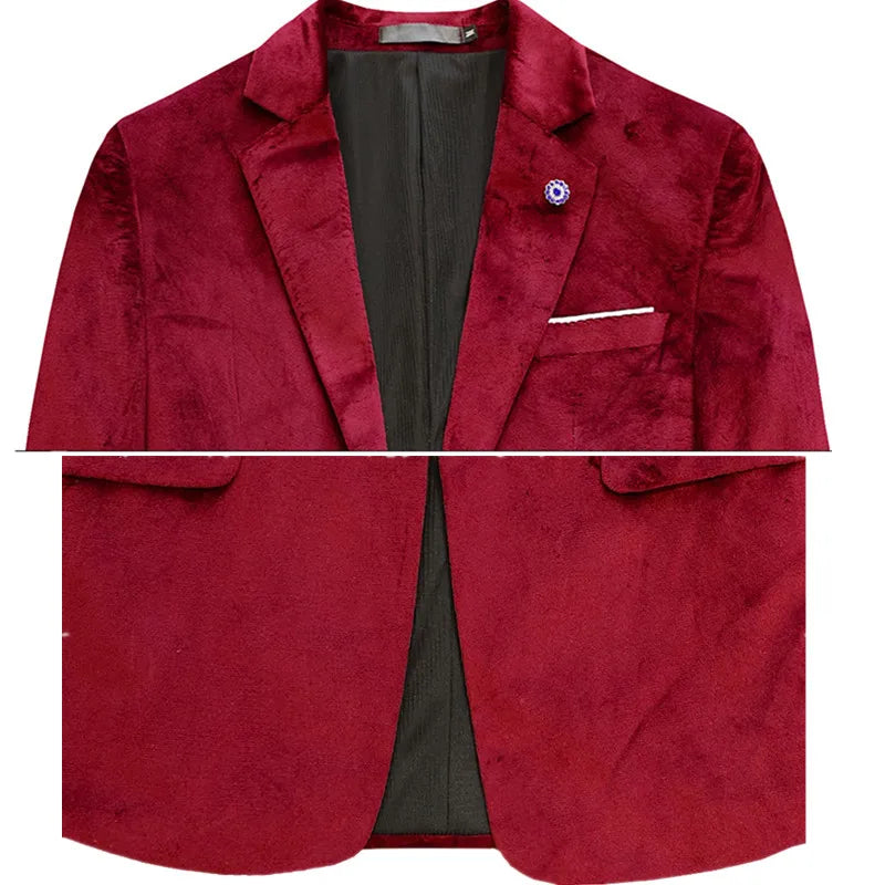 2026 New Stylish Red Mens Slim Fit Casual Blazers Green or Black Optioned Business Leisure Blue Suit Jacket, Asian Size M-4XL