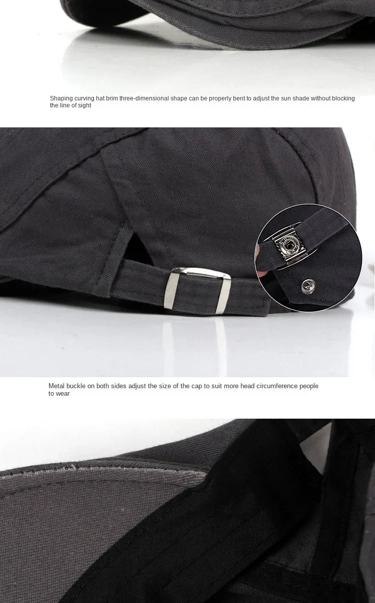 Men Women Cotton Flat Ivy Newsboy Hat Cotton Gatsby Cabbie Cap Fashion Vintage Kpop Headwear Adjustable