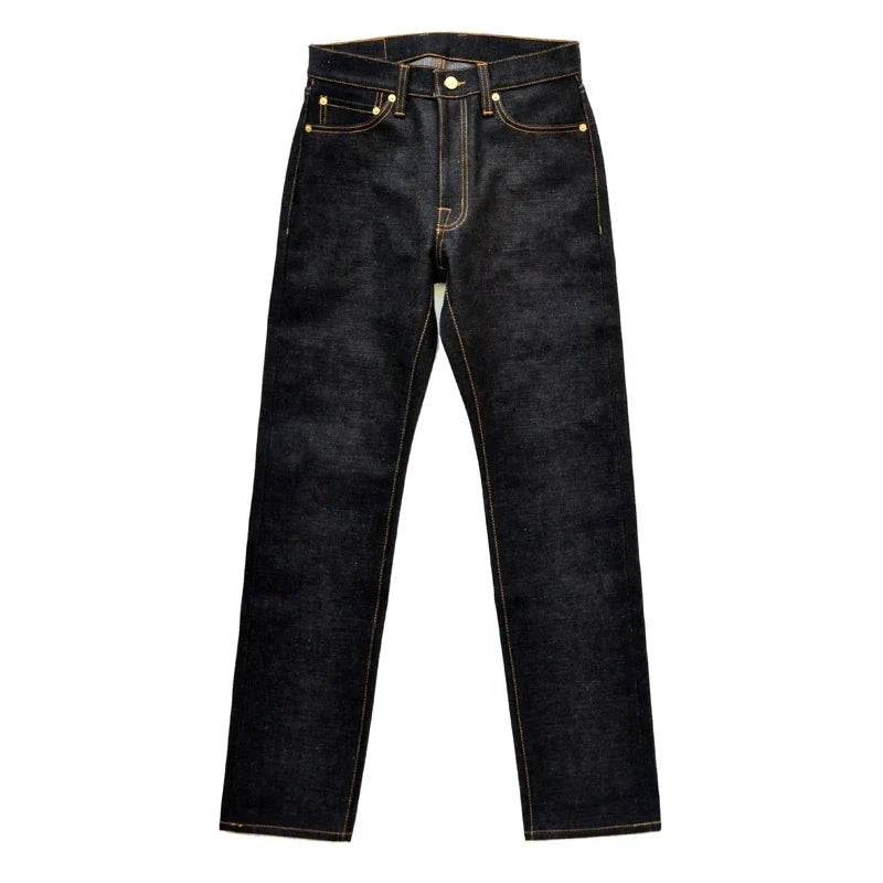 Mens Jeans 21 Oz Rainbow Selvedge Denim Vintage Raw Jeans for Men Sanforized Unwashed Heavyv Denim Jeans