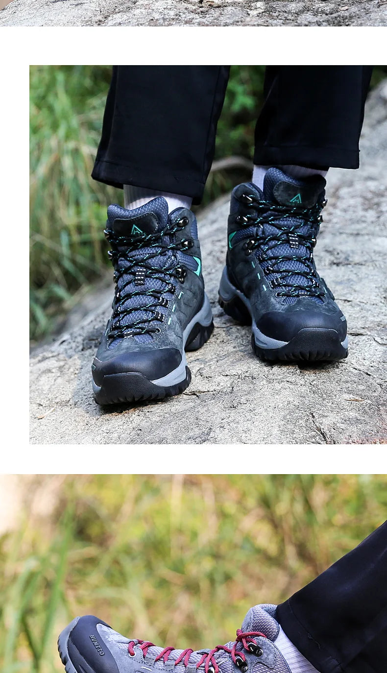 Hiking shoes Men's waterproof hunting Boots Tactical Desert Combat Ankle trekking Boots Male Women warm Leather Sneakers