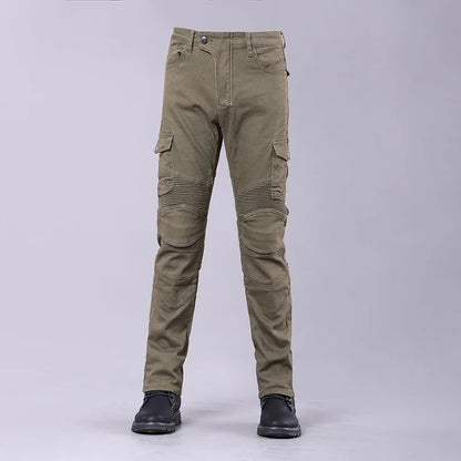 New Men's Winter Riding Motorcycle Cargo Pants Male Outdoor Riding Jeans Moto Protective Gear With Hip Knee Gear Long Trousers