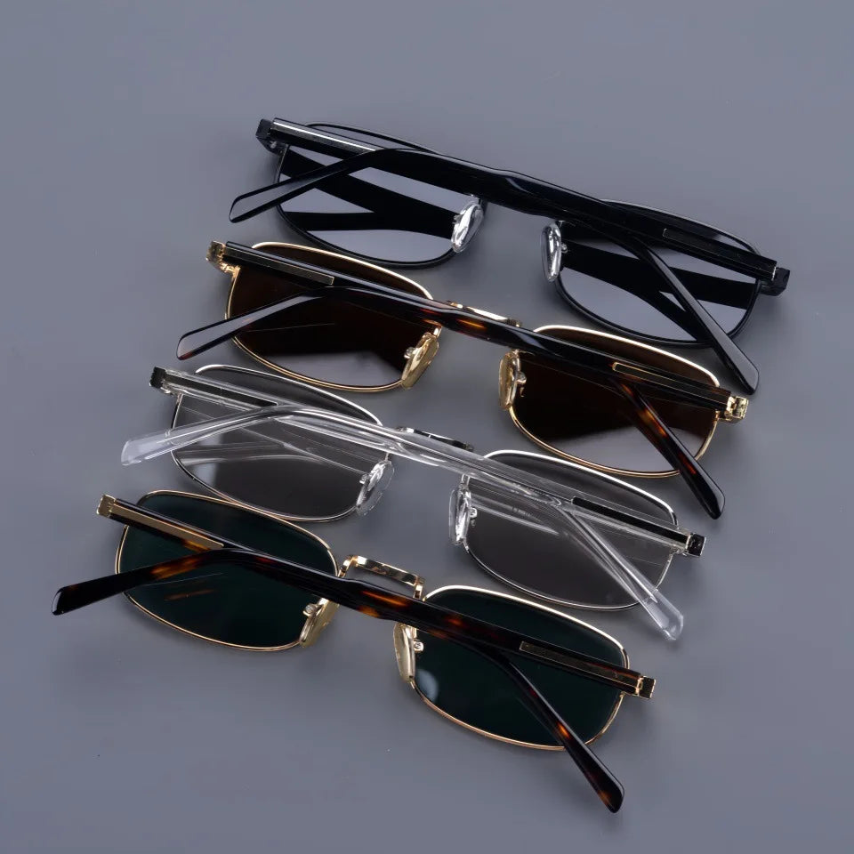Small Square Top Quality Titanium Acetate Women Sunglasses Luxur Brand Designer Personality Retro Outdoor Men Sun Glasses UV400