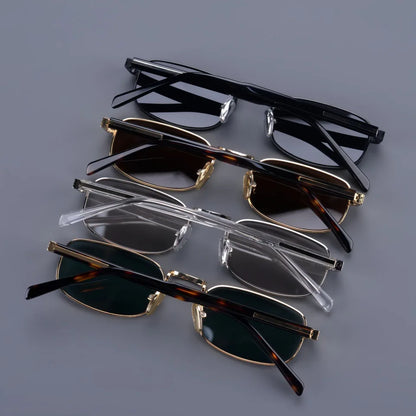 Small Square Top Quality Titanium Acetate Women Sunglasses Luxur Brand Designer Personality Retro Outdoor Men Sun Glasses UV400