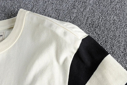 Autumn American Retro Long Sleeve Heavyweight Striped T-shirt Men's Fashion Pure Cotton Washed Prisoner Motorcycle Casual Tops