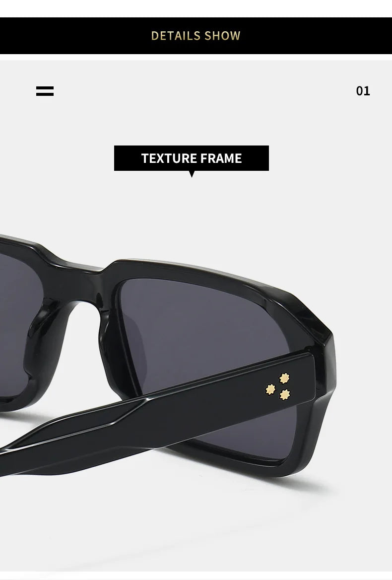 Square Sunglass Men Fashion Sunglasses Women 2025 Trendy Vintage Fashion Glasses Retro Gafas De Sol Hombre Lunette Soleil Femme