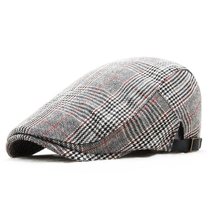 Men's Women's Beret Herringbone Flat Ivy Newsboy Hat Wool Blend Gatsby Cabbie Adjustable Cap