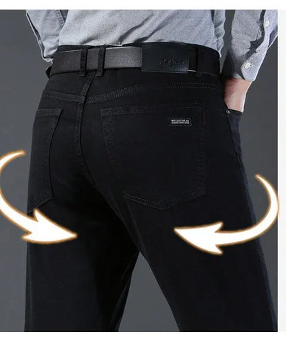 Men Classic Advanced Fashion Brand Jeans Jean Homme Man Soft Stretch Black Biker Masculino Denim Trousers Mens Pants Overalls