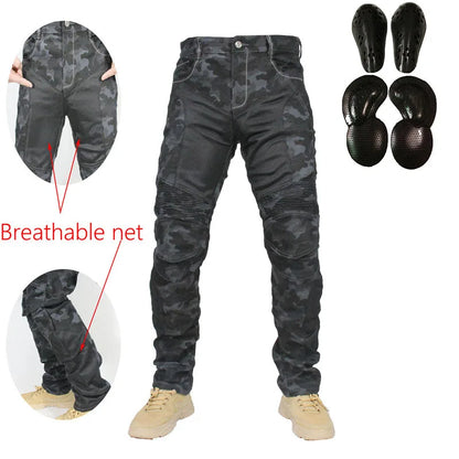 New PK719 Upgrade Model Motorcycle Summer Riding Jeans With Breathable Net Knight CE Certification Equipment Anti-fall Pants