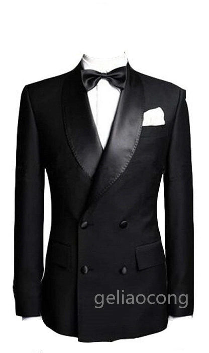 XS-6XL Wedding Men Suits Blazer Bridegroom Business Groom Wear Tuxedo Jacket Formal Party Double Breasted Peak Lapel One Coat