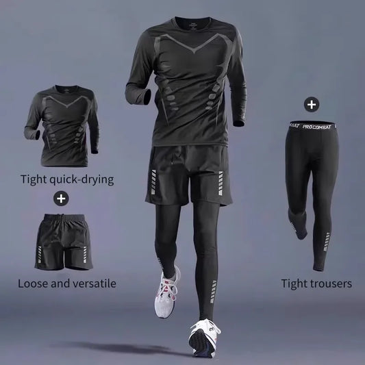 2025 new sports suit, men's running gear, suitable for leisure and outdoor fitness