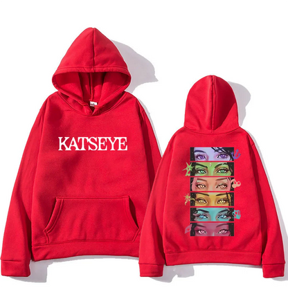 Korean Girl Group KATSEYE Graphics Hoodie Men Women's 2025 Manga Style vintage Fashion streetwear Long Sleeve Fleece Sweatshirts