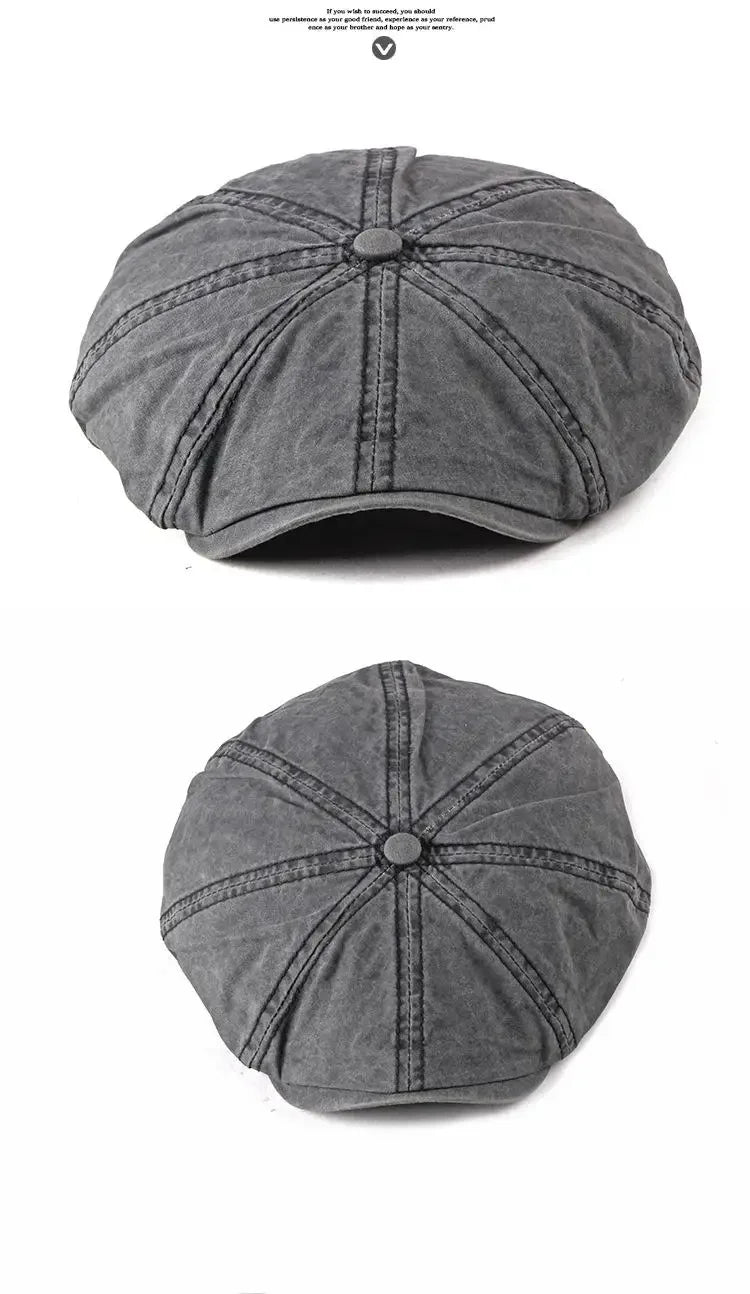 Denim Peaked Cap Men's Women's Beret Hat New Fashion Newsboy Caps Outdoor Streetwear Washed Casual Vintage Boina Hats