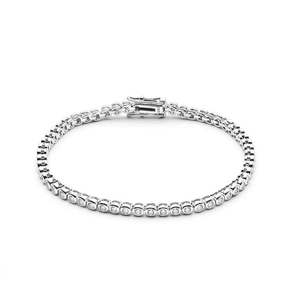 2mm Moissanite Bubble Tennis Bracelet For Women S925 Silver Sparkling Wedding Bracelet Can Pass Diamond Test Fine Jewelry