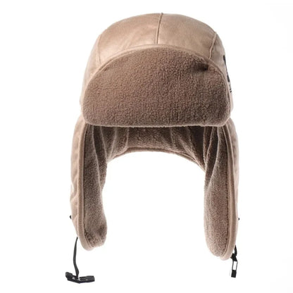 Men Winter Bomber Hat With Goggles Outdoor Motorcycle Windproof Warm Faux Fur Pilot Earflap Hat Leather Thermal Ushanka