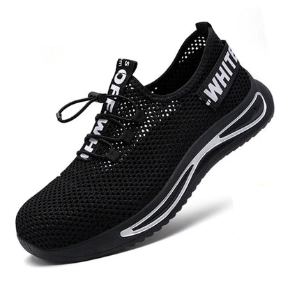 Breathable safety shoes summer man anti puncture safety work sneakers with iron toe male safety shoes men lightweight work shoes