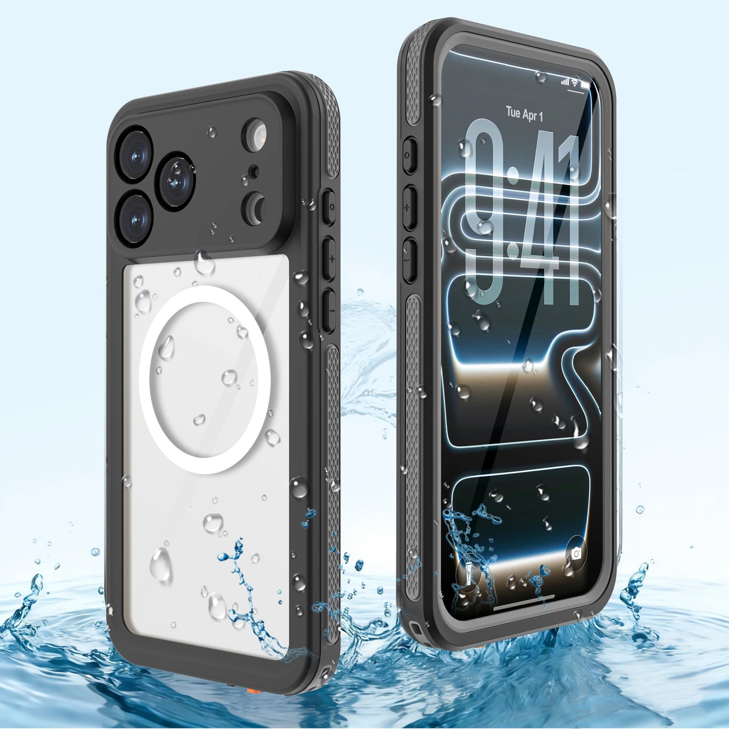 Suitable for iPhone 17 17 Pro Max waterproof phone case, essential for swimming sports, IP68 fully enclosed protective case