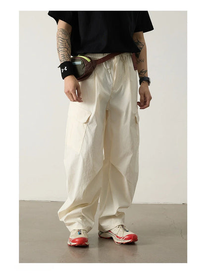 Unisex Outdoor Quick Dry Lightweight Techwear Hiking Cargo Pants Loose Fit Casual Sports Spring Summer Thin Long Pants Trendy