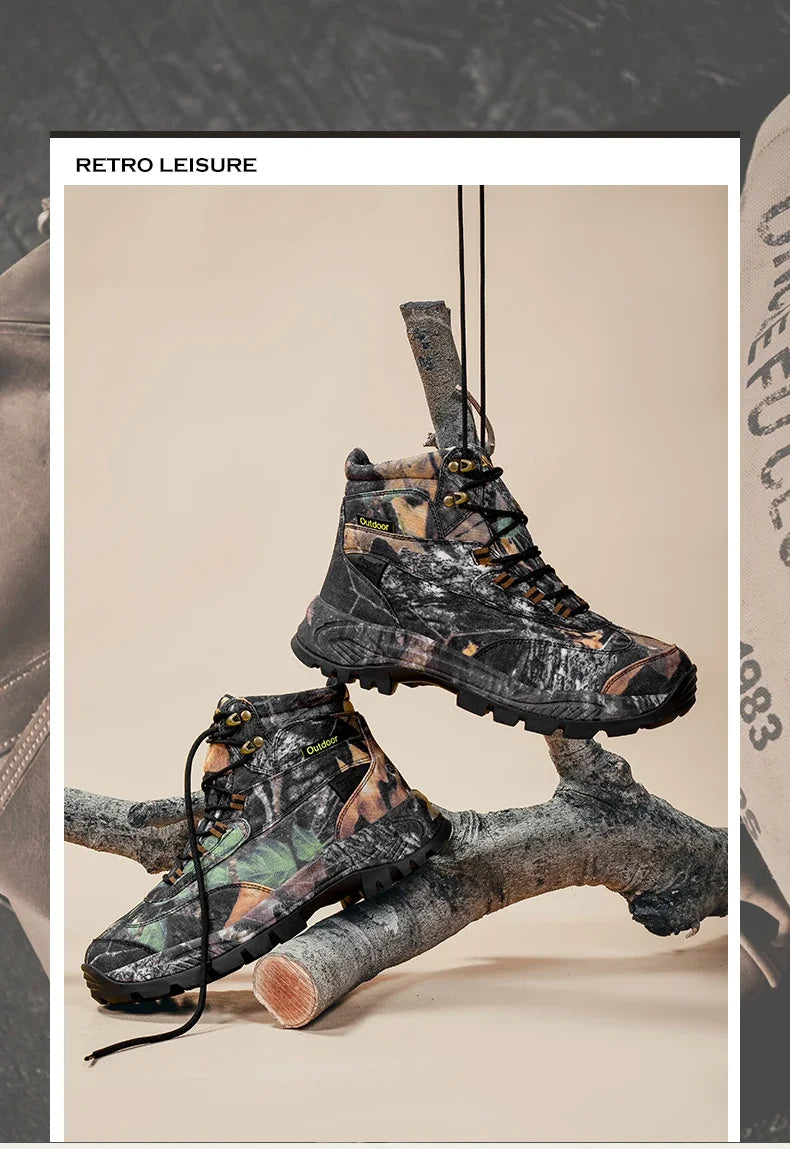 Men Tactical Boots Army Boots Breathable Unisex Ankle Desert Waterproof Climbing Hiking Shoes Work High Quality Hunting Boots