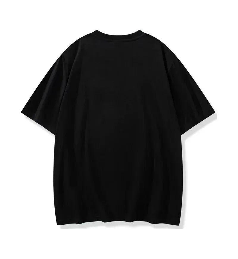 Street Women'S T-Shirts Cat Daily Weekend Black Printing Tops Soft Breathable O-Neck Short Sleeve Summer Casual Female Clothes ﻿