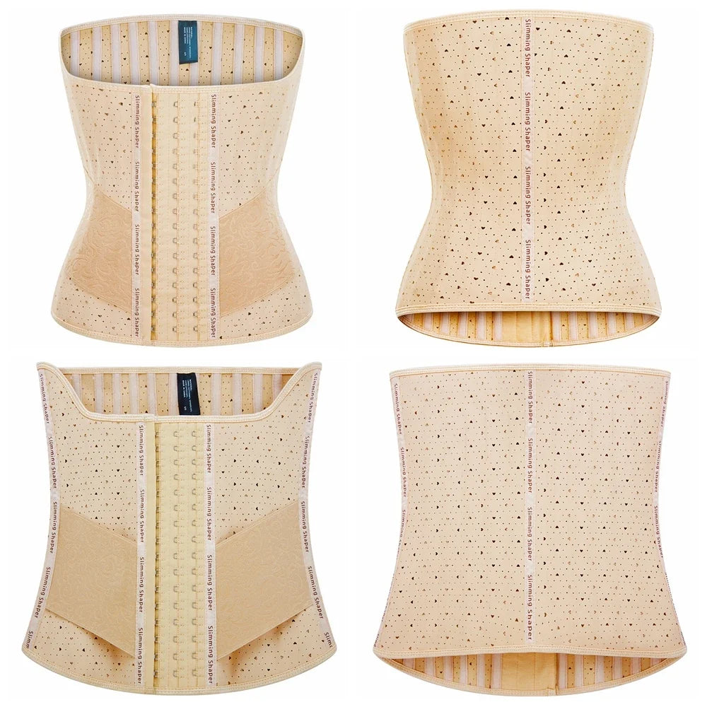 25 Steel Bones Latex Waist Trainer Body Shaper Long Torso Corset Shapewear Women Fajas Girdles Cincher Slimming Belly