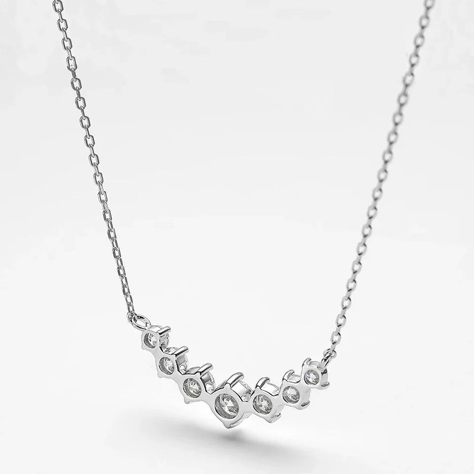 1.7/2.8CT Moissanite Pendant Necklace for Women 925 Sterling Silver Wedding Anniversary Fine Jewelry with Certificates