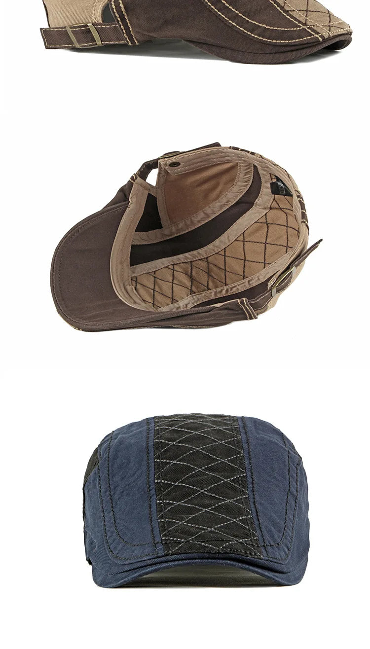 Men Women Beret Spring Autumn Cotton Flat Cap Ivy Gatsby Newsboy Hat Fashion Adjustable Vintage Cabbie Hats