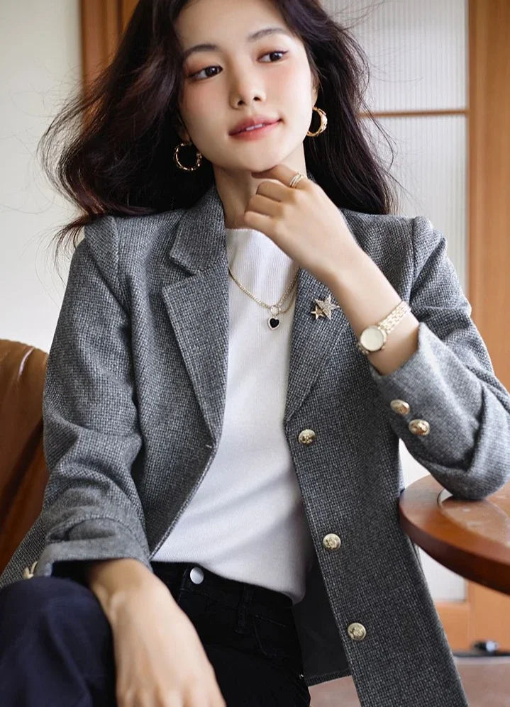 Long Sleeve 2025 New Arrivals Solid Outerwear Casual In Promotion Women's Blazers Korean Fashion Bring Female Coats and Jackets