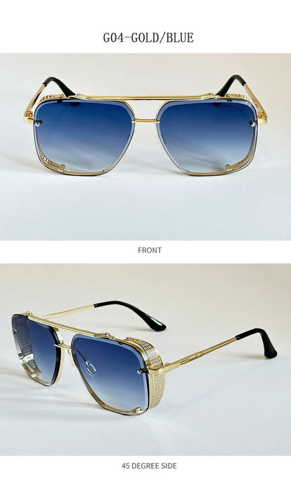 2025 Steampunk Sunglass Men Vintage Square Sunglasses Women Trendy Retro Punk Fashion Glasses Gafas De Sol Hombre Luxe Zonnebril