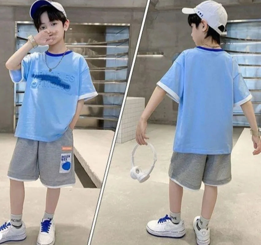Sportswear Set Men's Children's Sets Boy Clothes From 4 Years Old Boys Clothing 7 8 2025 Cartoon Fashion Baby Summer Costumes 12