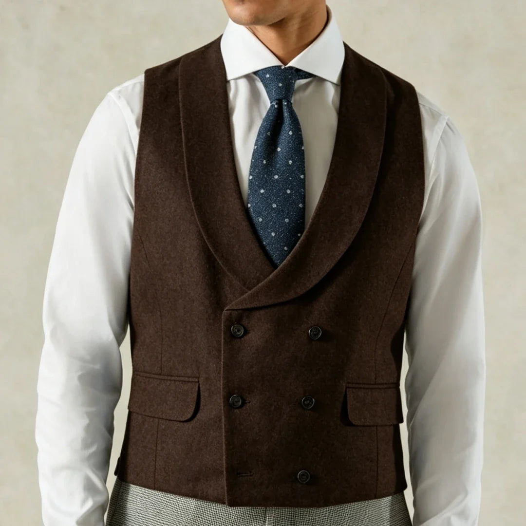 Men Vest Pink Solid Double Breasted With Lapel Waistcoat For Wedding Banquet Business Work Office Casual Daily Men Suit Vest
