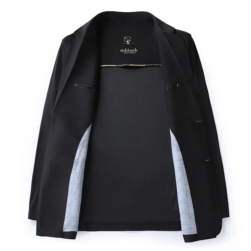Blazer Summer Men's Casual Fashion Korean-style Business Solid Color Breathable, Lightweight and Sun-protective Clothing Blazer