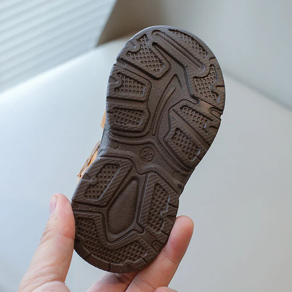 Summer Sport Sandals For Children PU Leather Vintage Boy's Sandals Soft-soled Anti-slippery Kid's Sandals Fashion Summer Shoes