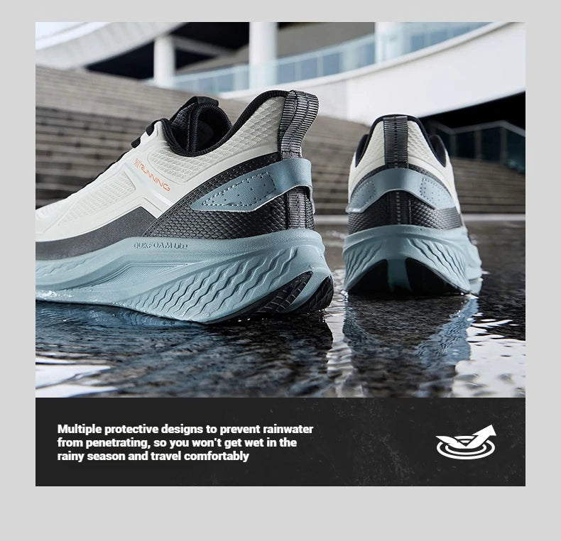 Rainblock Men Running Shoes Water Repellent Anti-Slip Grippy Cushioning Airy Male Sneakers 672532231