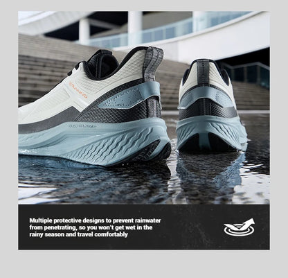 Rainblock Men Running Shoes Water Repellent Anti-Slip Grippy Cushioning Airy Male Sneakers 672532231