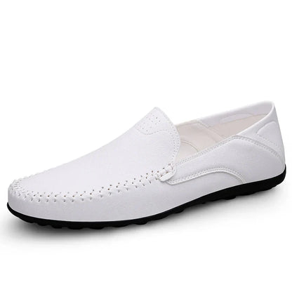 Men's casual leather shoes four seasons plus size soft sole comfort outdoor fashion youth business leather shoes driving shoes