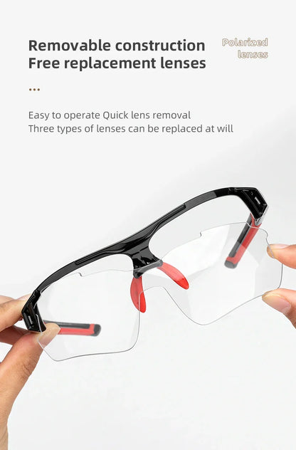 Polarized Cycling Glasses Men Sports Sunglasses Road MTB Mountain Bike Bicycle Riding Protection Goggles Eyewear 5 Lens