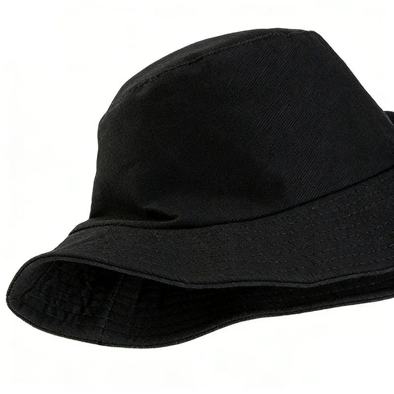 Spring Summer Unisex Solid Color Fisherman Cap Foldable Bucket Hat Outdoor Sunscreen Hat Caps Fashionable Double-sided Basin Hat