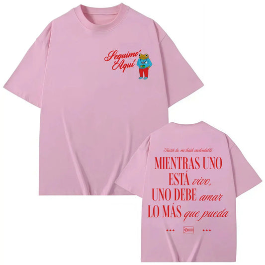 Rapper Bad Bunny Merch T-shirt Fashion Hip Hop Pop Music Short Sleeve T-shirts Men Women Casual Loose Cotton T Shirts Streetwear