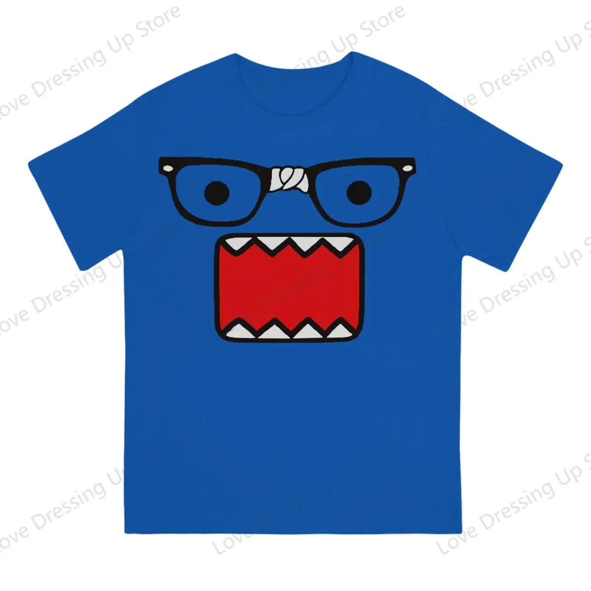 Domo Kun Print Funny Short Sleeved T-shirt Men Women Versatile  Couple Tops