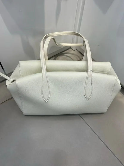 Genuine Grade Leather Women's Shoulder Bag Luxury Designer Brand Ladies Soft Cowhide Large Tote for Woman Ladies Bowling Bag New