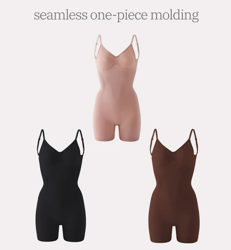 Women's Low Back Seamless Bodysuit Tummy Control Hip Lifter Full Body Shaper Backless Shapewear Jumpsuit Slim Corset