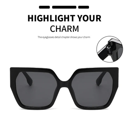 Cycling 8pcs Cateye Sunglasses Sets Women Luxury Minimalist Leopard Pattern Design Retro Polygonal Eyeglasses UV400 Unisex