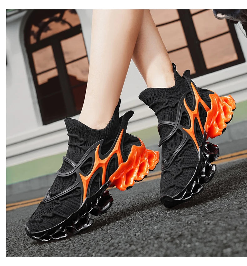 Men's Blade Type Shoes Breathable Shock Absorption Running Shoes  Non-Slip Shoes For Jogging Tennis Gym Casual Walking Sneakers