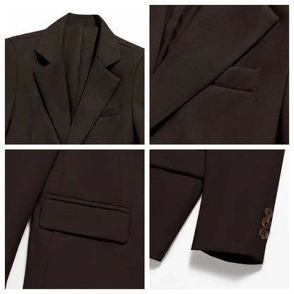 Vintage Brown Formal Suit Set for Kids, 3-14 Years Boy's Tuxedo Set, Blazer, Vest, Pants, Bow-tie, Graduation Party Dresswear