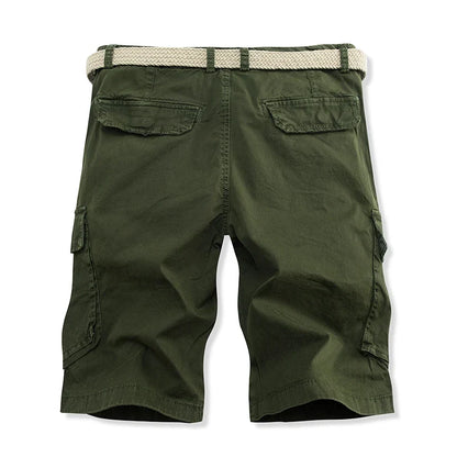 Summer Overalls Men Casual Shorts New Loose Sports Comfortable Knee Shorts Streetwear Breathable Safari Short Pants